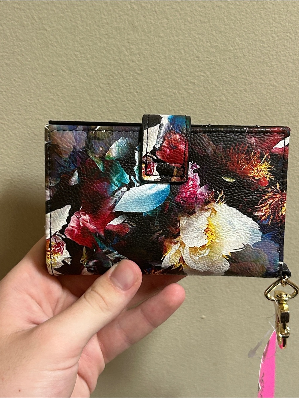 Betsey Johnson Floral Card Holder Keychain - Black & Multicolor - Picture 6 of 15